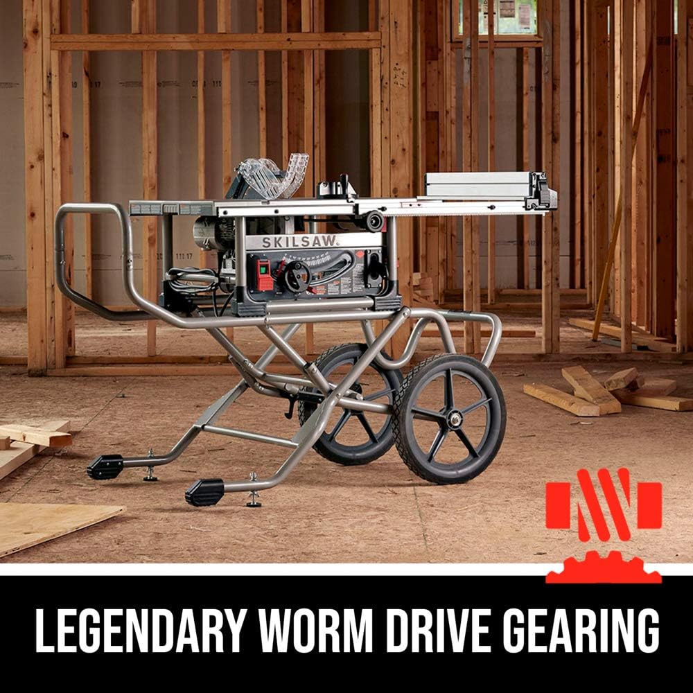 SKIL 10 Inch Heavy Duty Worm Drive Table Saw with Stand - SPT99-11 Worm Dirve Table Saw